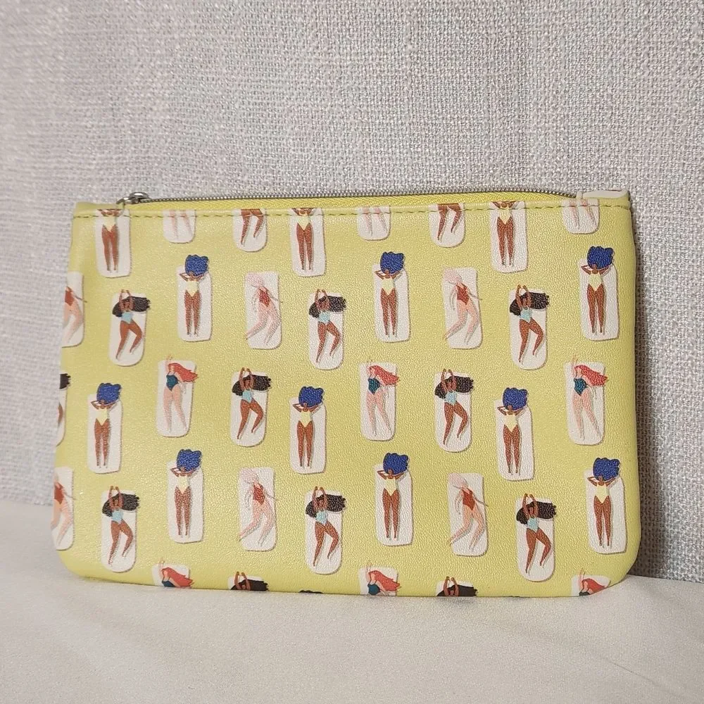 🔥 5/$20 Ipsy Cosmetic Makeup Travel Organizer Purse Organizer Light Yellow